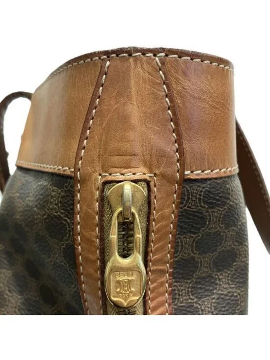 Celine Macadam Pattern Leather Tote - Picture 7 of 9